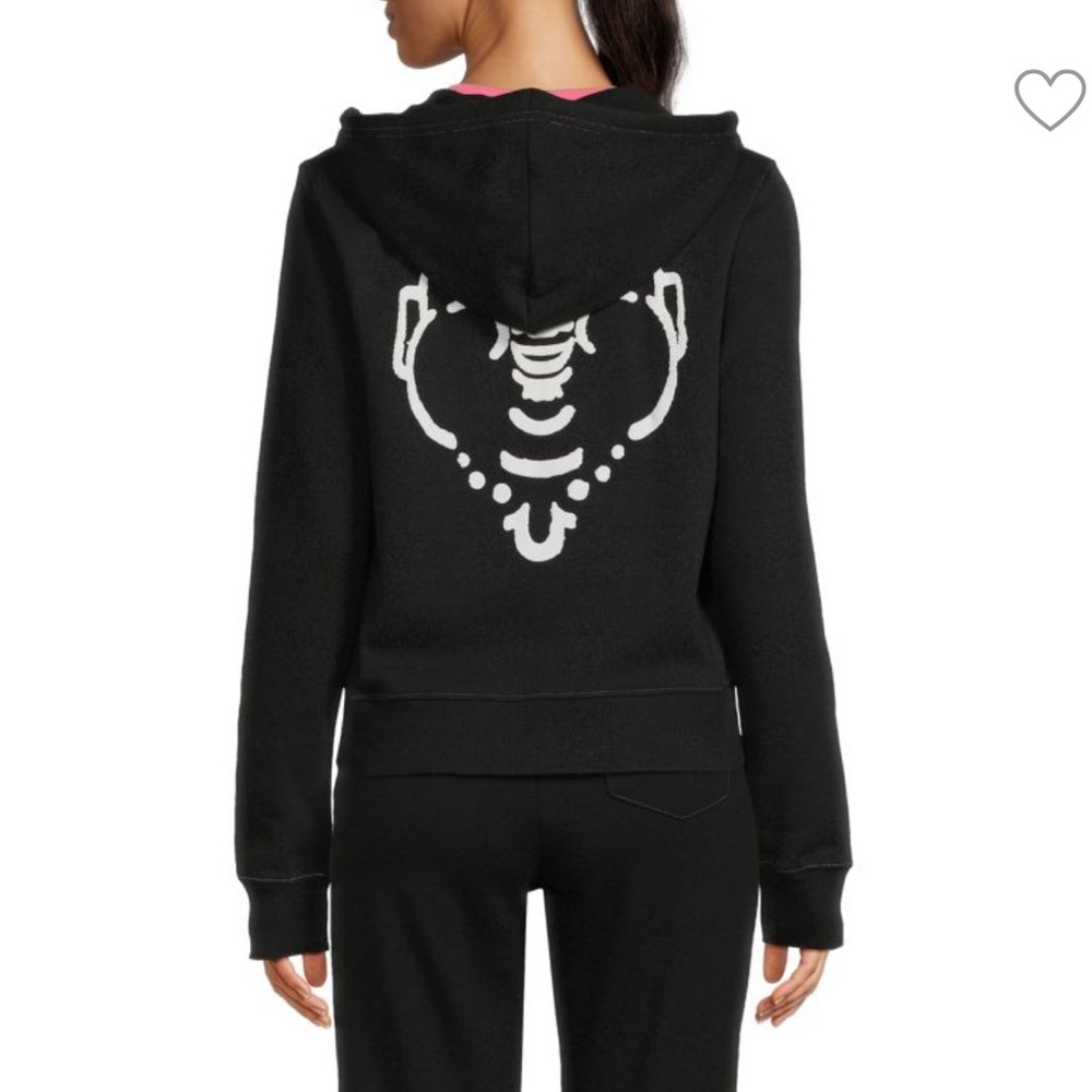 True Religion Logo Graphic Drawstring Hoodie